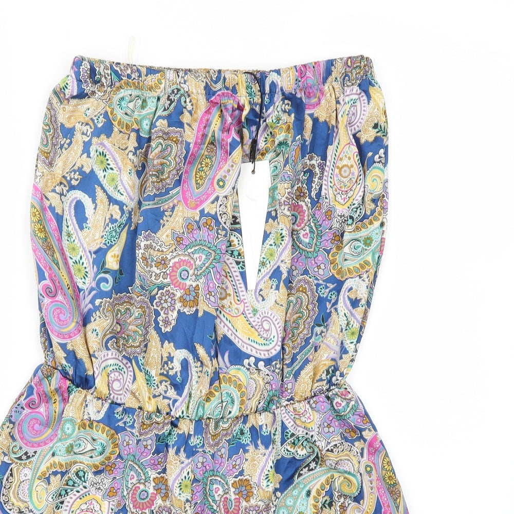 Glamorous Womens Multicoloured Floral  Bodysuit Outfit/Set Size 12