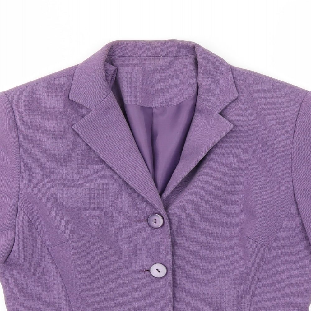 Richards Womens Purple   Basic Blouse Size 10