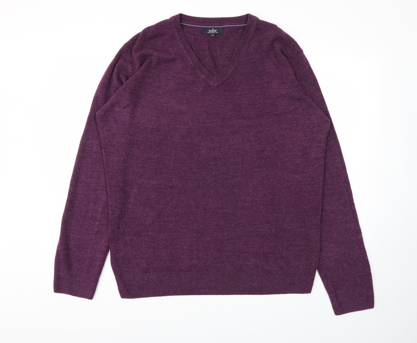 Easy Mens Purple   Pullover Sweatshirt Size XL