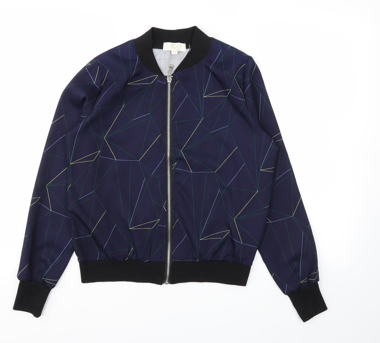 JCL Womens Blue Argyle/Diamond  Jacket  Size M