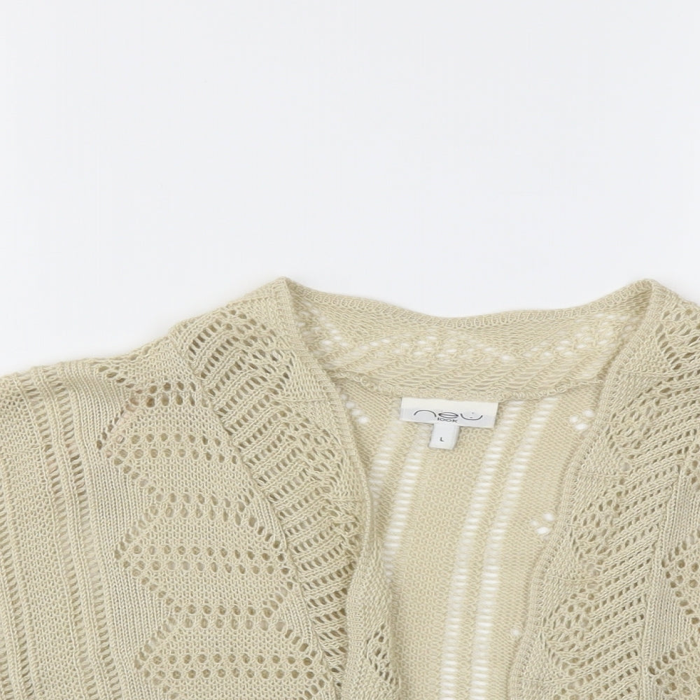 New Look Womens Beige   Cardigan Jumper Size L