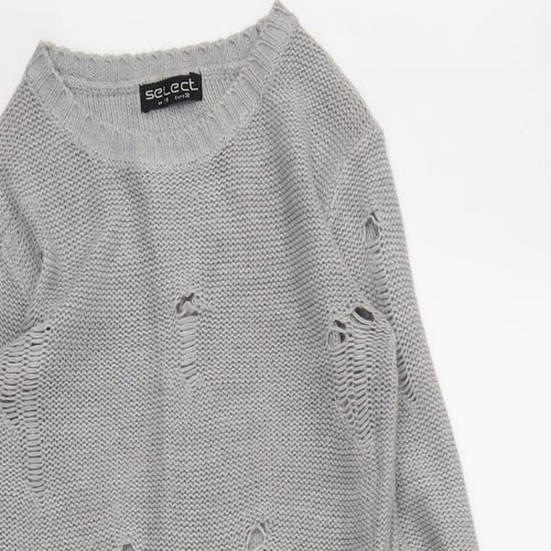 Select Womens Grey   Pullover Jumper Size 10