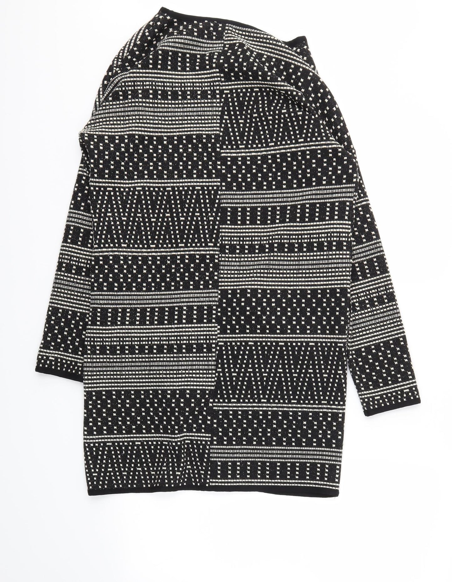 NEXT Womens Black Argyle/Diamond  Cardigan Jumper Size 8