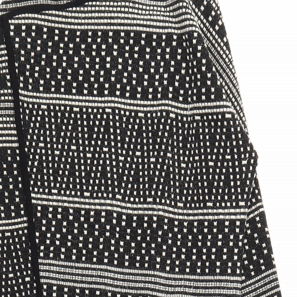 NEXT Womens Black Argyle/Diamond  Cardigan Jumper Size 8