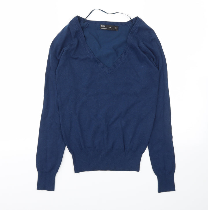 Zara Womens Blue   Pullover Sweatshirt Size S