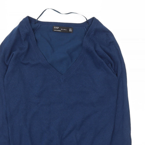 Zara Womens Blue   Pullover Sweatshirt Size S