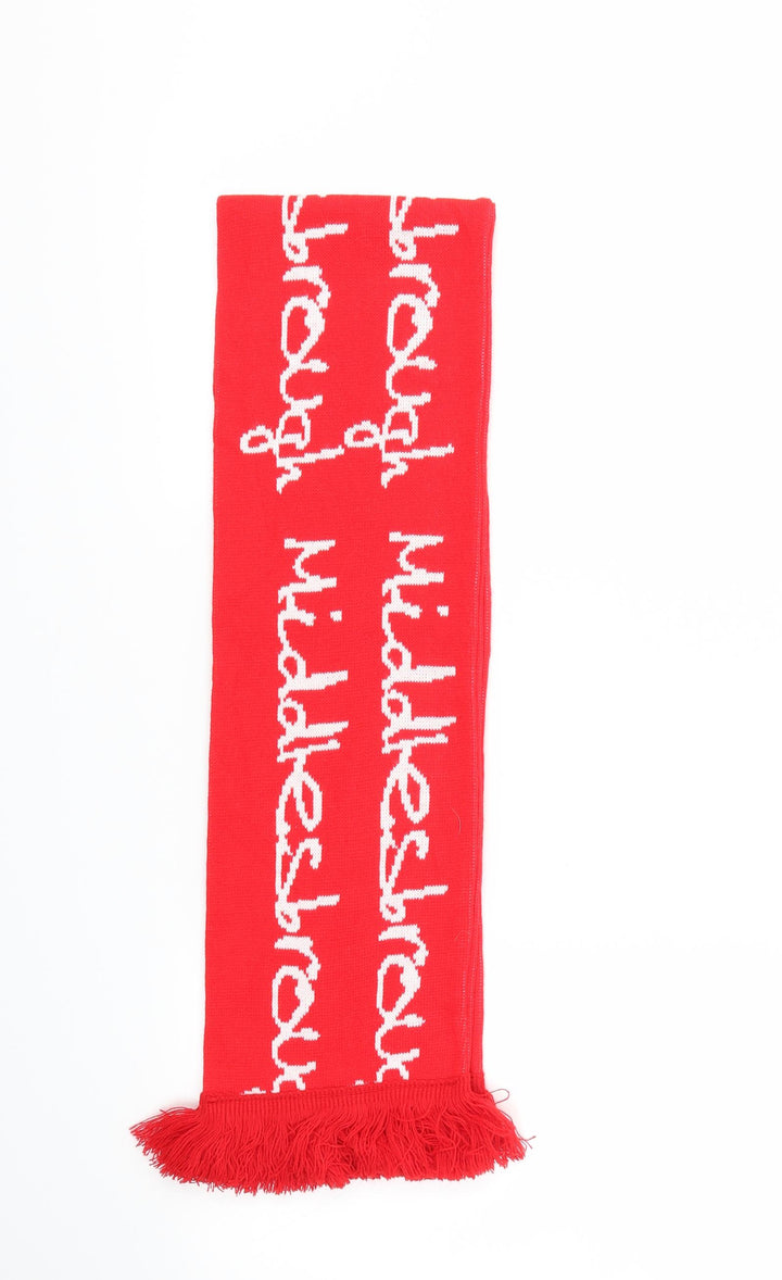 Preworn Boys Red Argyle/Diamond  Scarf  Size Regular