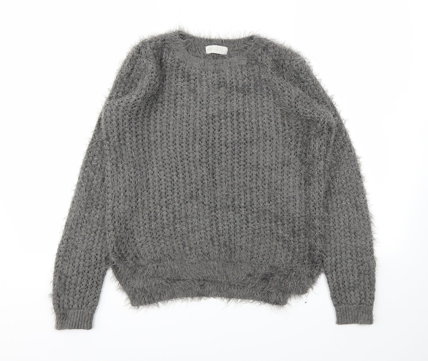 H&M  Girls Grey   Pullover Hoodie Size 13 Years