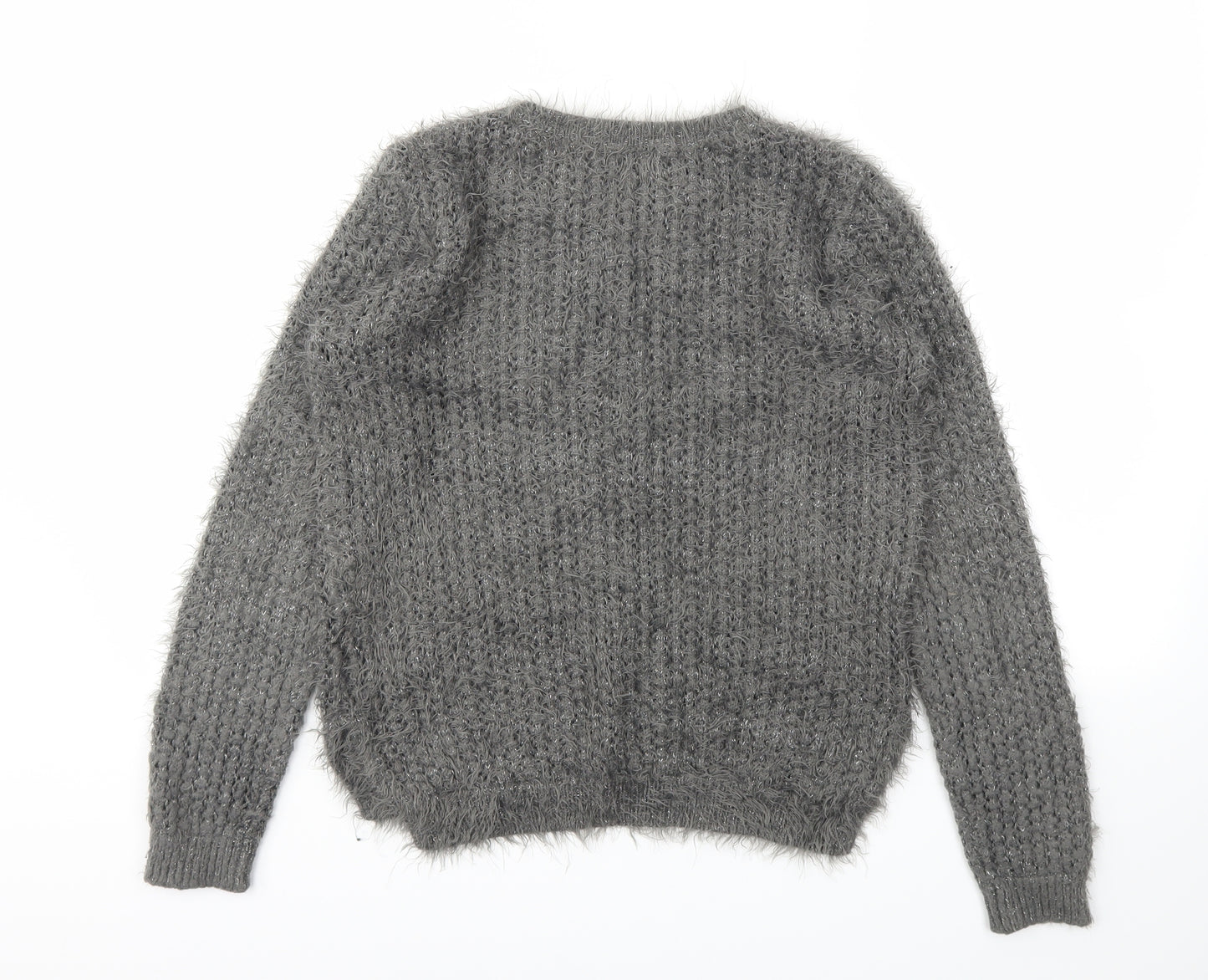 H&M  Girls Grey   Pullover Hoodie Size 13 Years