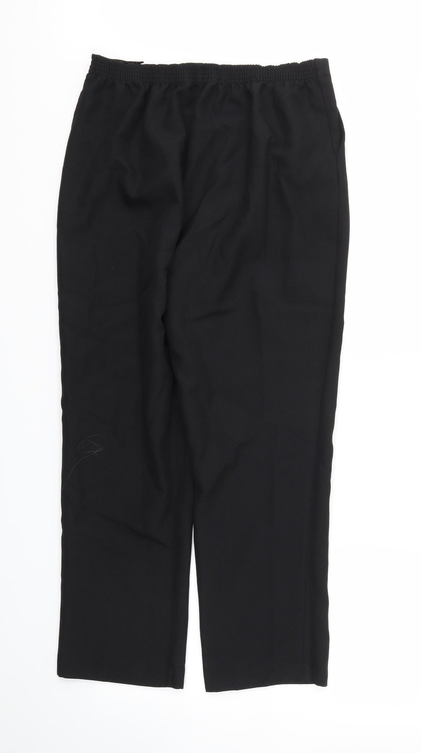Bonmarché Womens Black   Trousers  Size 12 L26 in - Stretch waistband