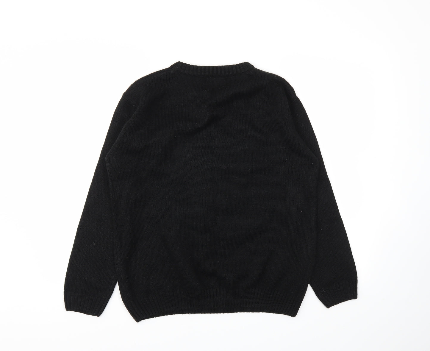 Preworn Womens Black Animal Print  Pullover Jumper Size S