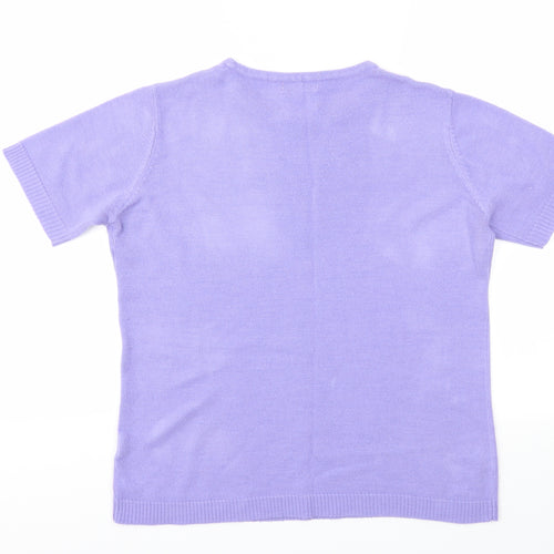 Classic Womens Purple   Pullover Jumper Size M