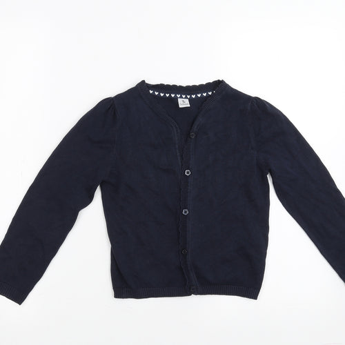 Sainsburys  Girls Blue  Knit Cardigan Jumper Size 6 Years  - School
