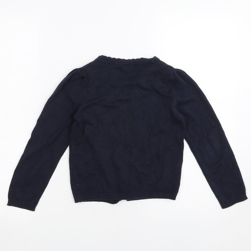 Sainsburys  Girls Blue  Knit Cardigan Jumper Size 6 Years  - School