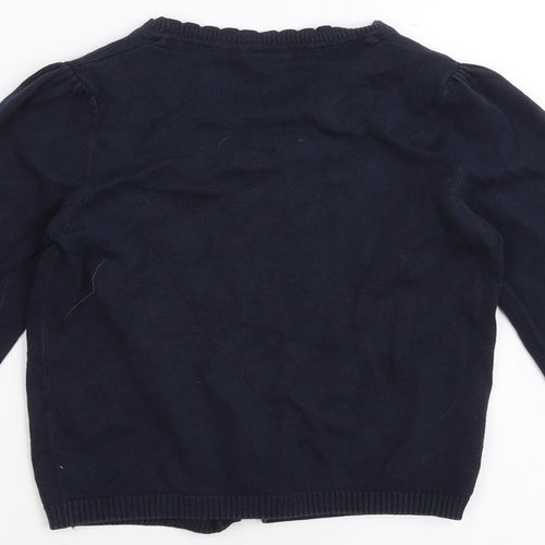 Sainsburys  Girls Blue  Knit Cardigan Jumper Size 6 Years  - School