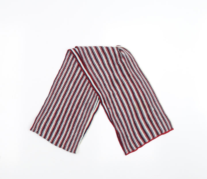 Dents Mens Red Striped  Scarf  One Size