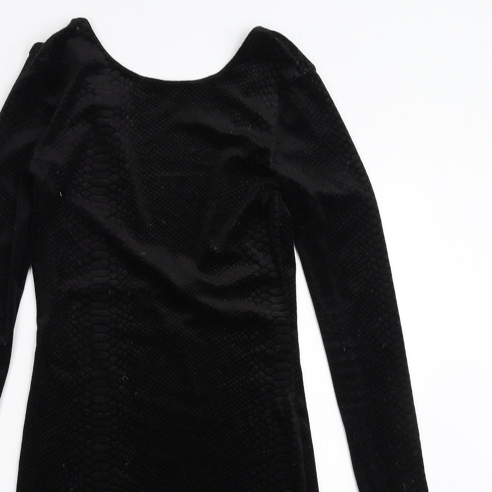 Divided by H&M Womens Black Animal Print  Bodycon  Size S