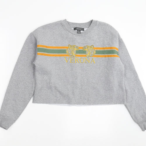 Primark Womens Grey   Pullover Sweatshirt Size 8  - verona