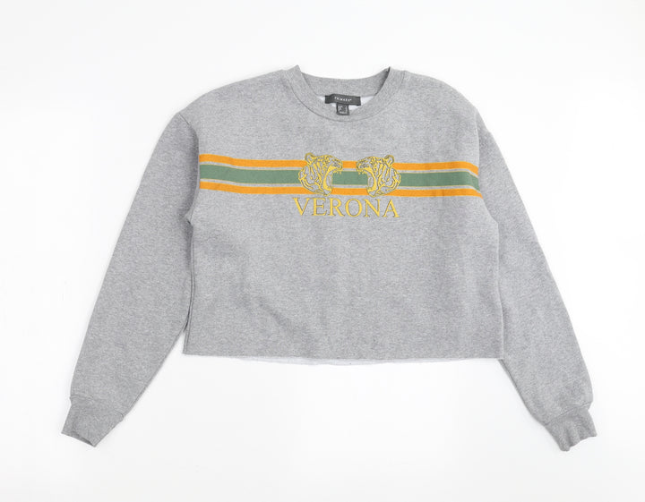 Primark Womens Grey   Pullover Sweatshirt Size 8  - verona