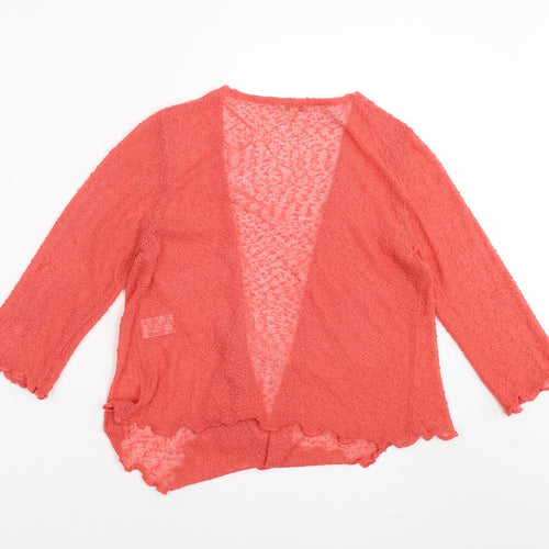 TEXT Womens Orange   Pullover Jumper Size S