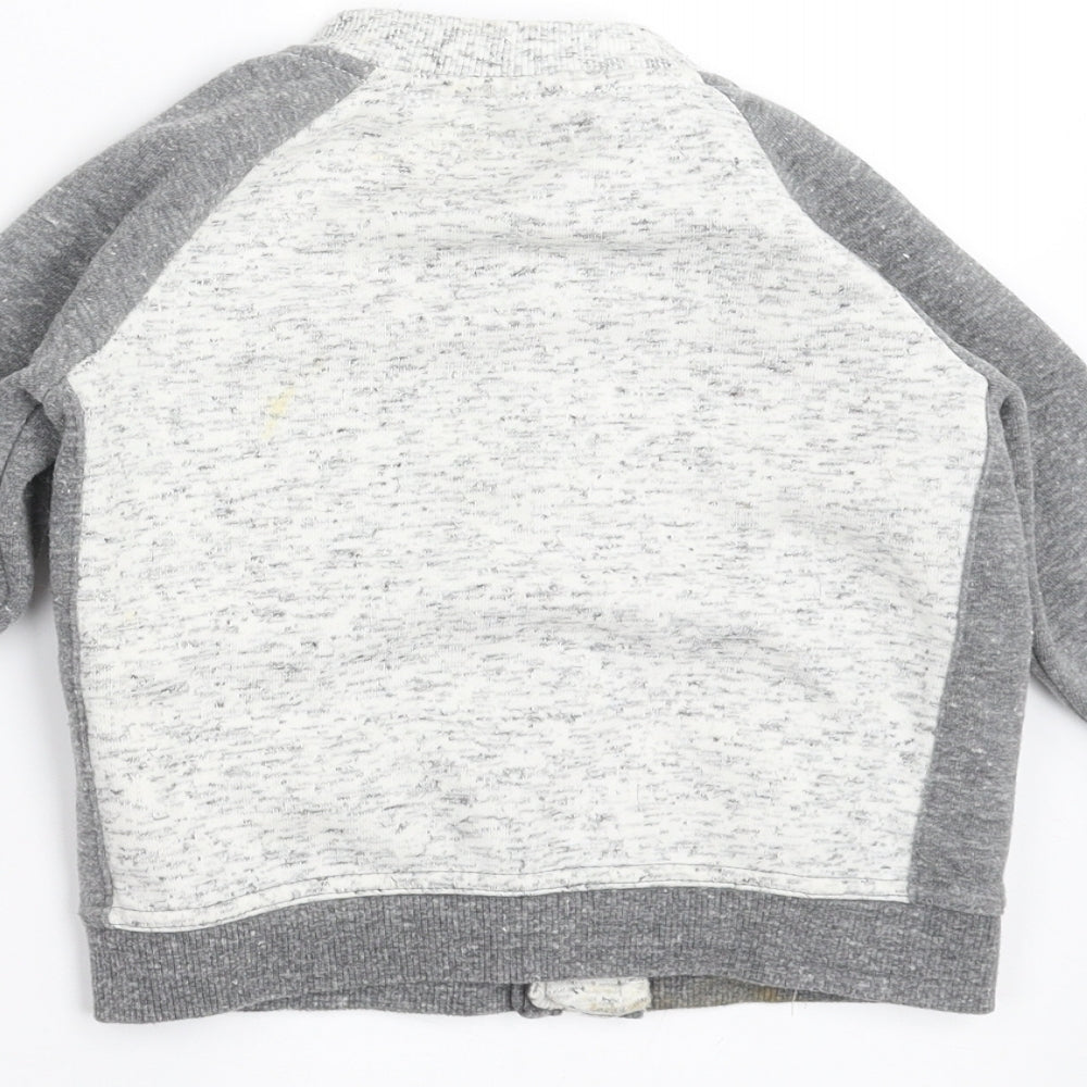 F&F Boys Grey   Full Zip Sweatshirt Size 2-3 Years  - mister cool