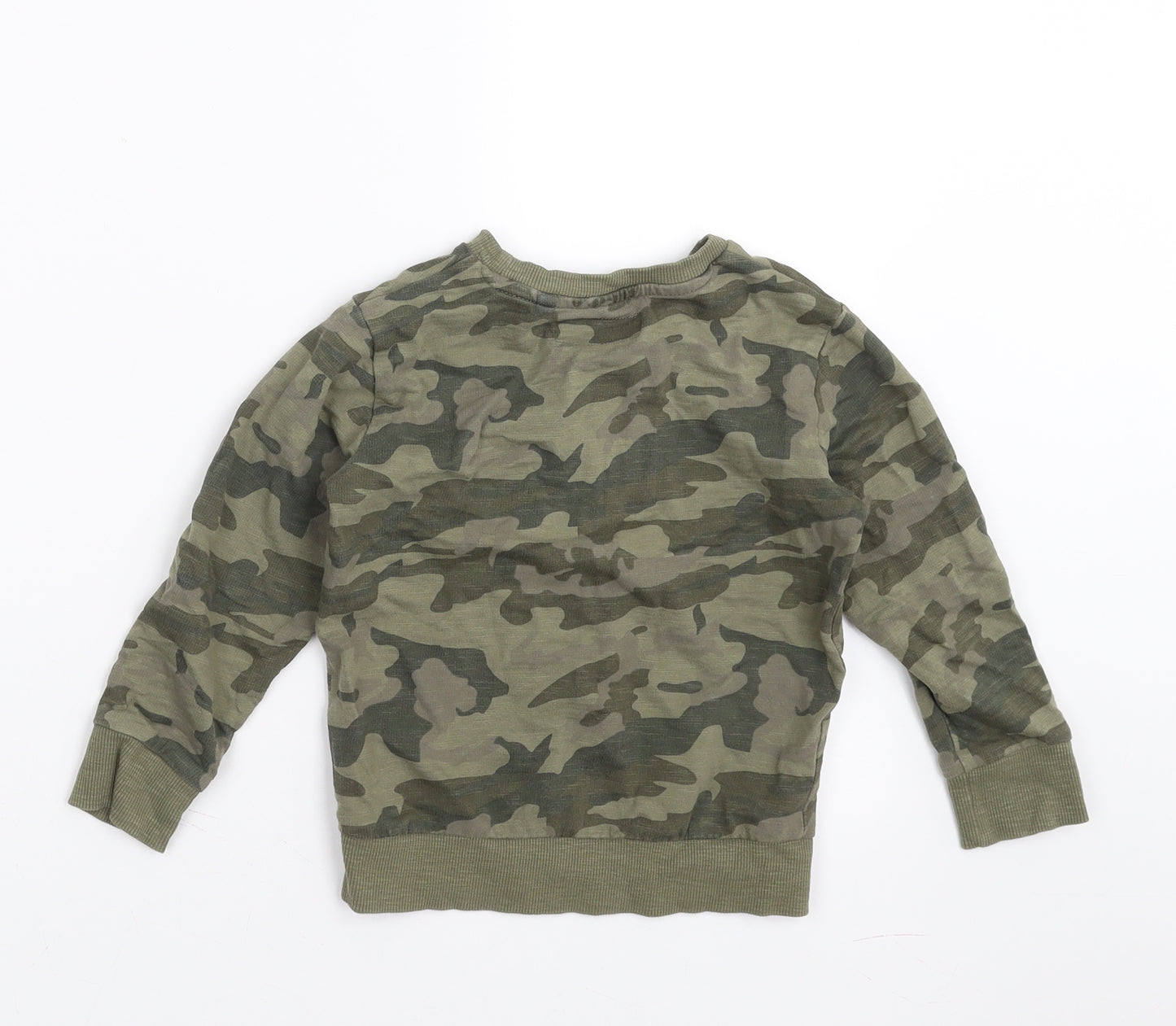 NEXT Boys Green Camouflage  Pullover Sweatshirt Size 3-4 Years  - Star