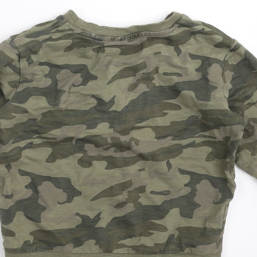 NEXT Boys Green Camouflage  Pullover Sweatshirt Size 3-4 Years  - Star