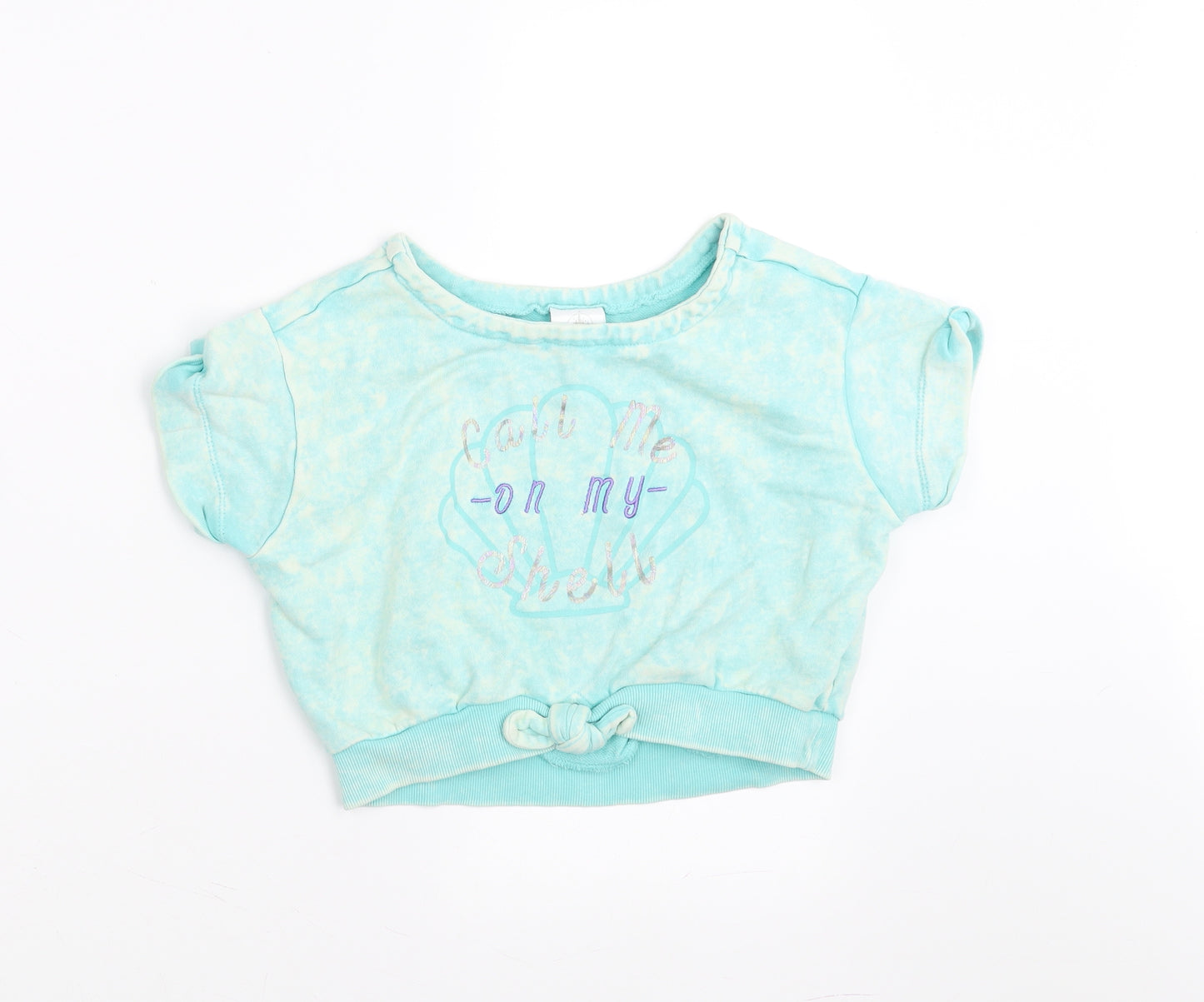 Disney Girls Green   Pullover Sweatshirt Size 7-8 Years  - call me on my shell
