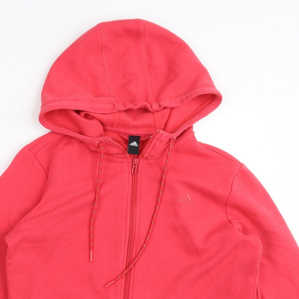 adidas Womens Pink   Full Zip Hoodie Size 12