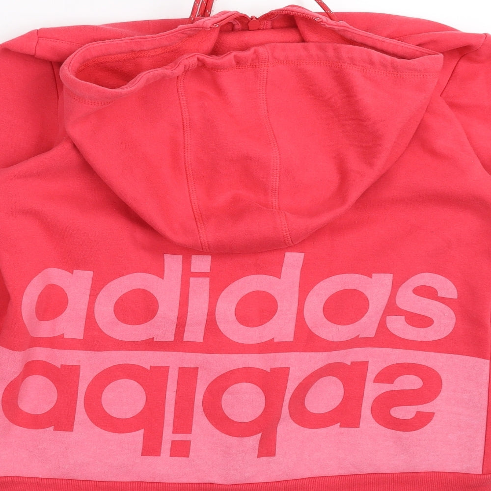 adidas Womens Pink   Full Zip Hoodie Size 12