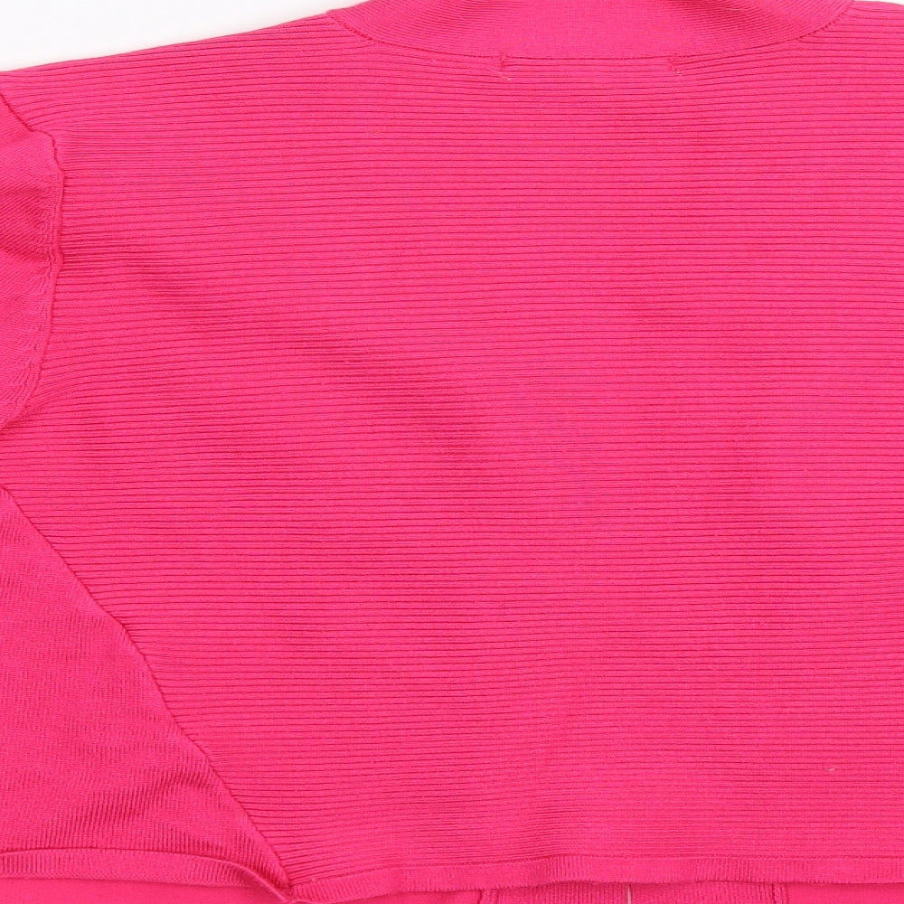 Retrology Womens Pink   Shrug Jumper Size M