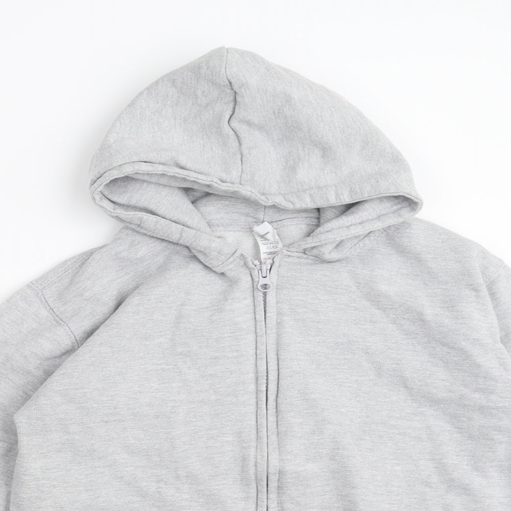 Awdis Boys Grey   Full Zip Hoodie Size 12-13 Years