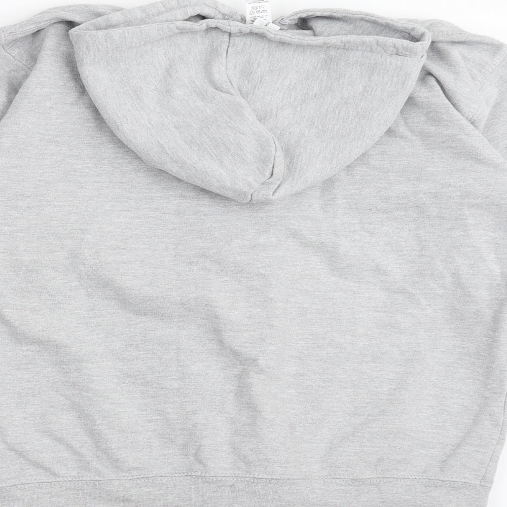Awdis Boys Grey   Full Zip Hoodie Size 12-13 Years