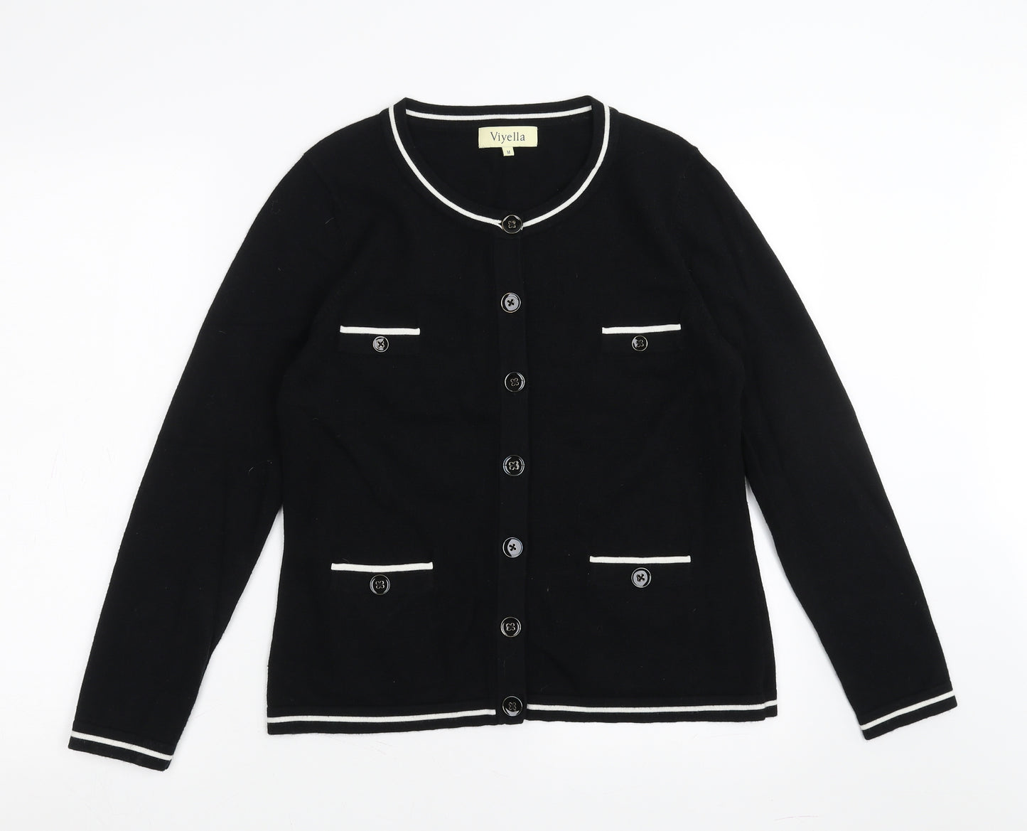 Viyella Womens Black   Cardigan Jumper Size M