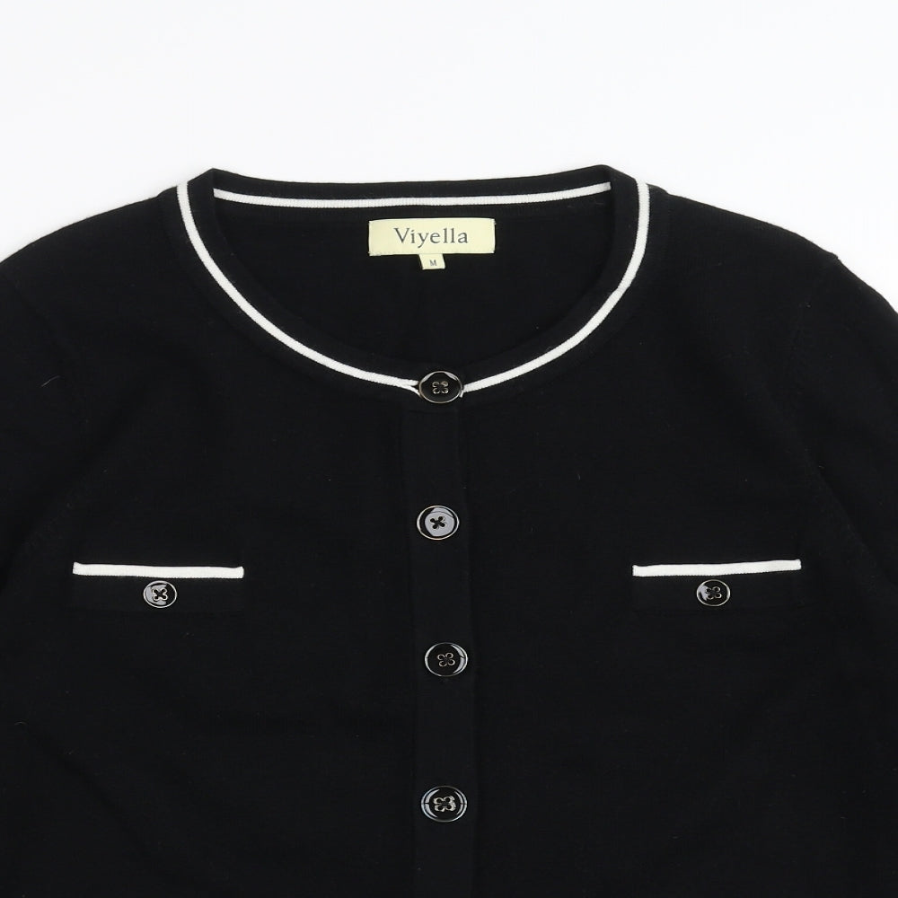 Viyella Womens Black   Cardigan Jumper Size M