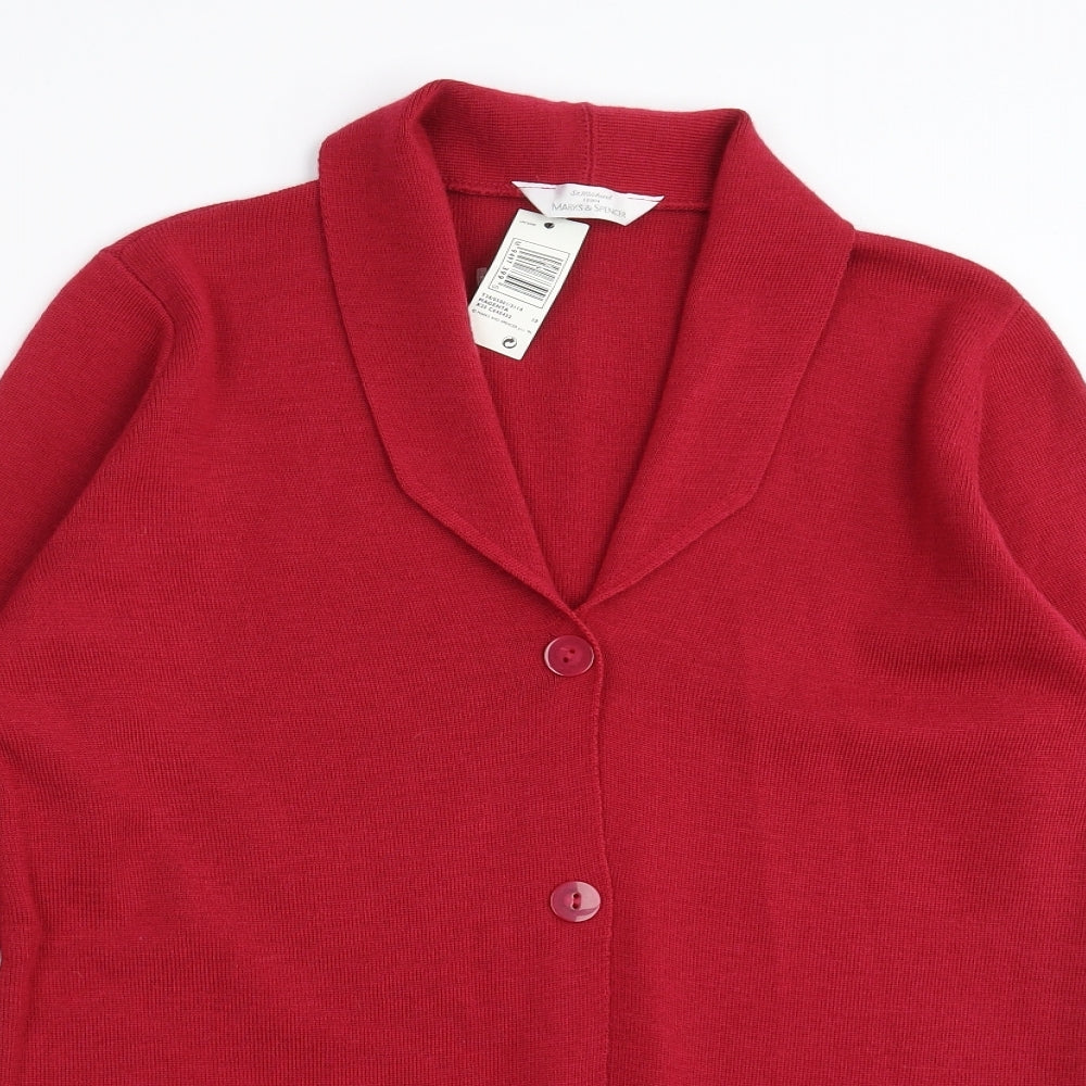 Marks and Spencer Womens Pink   Cardigan Jumper Size 10