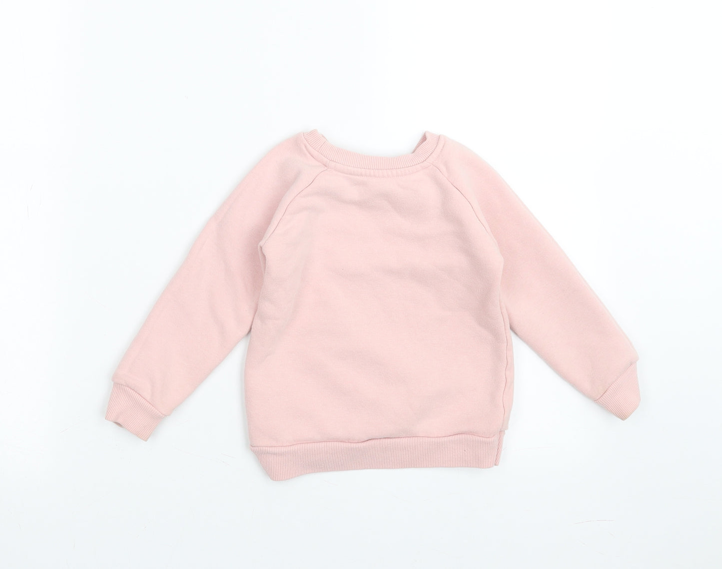 Primark Girls Pink   Pullover Jumper Size 24 Months  - floral rainbow