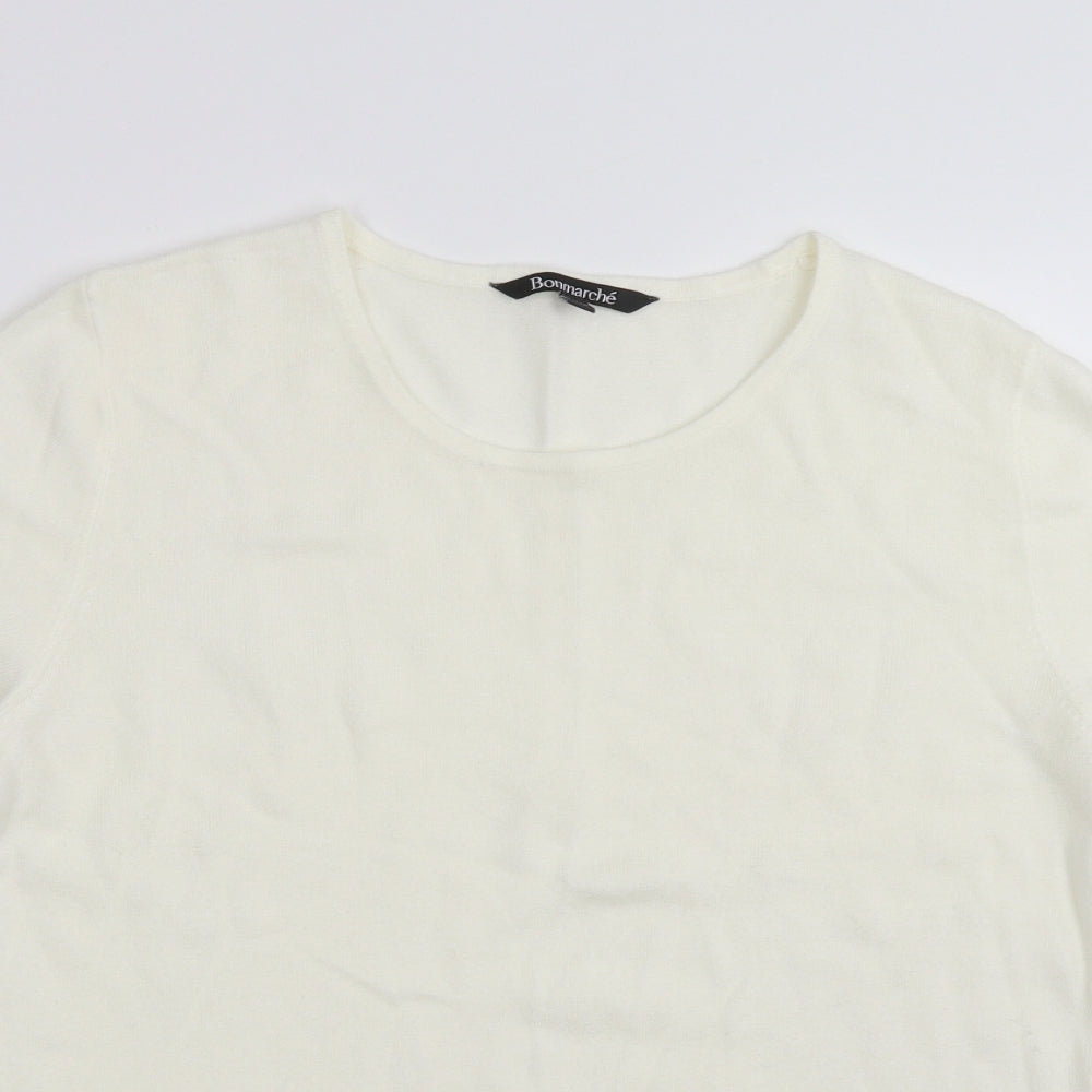 Bonmarché Womens Ivory   Pullover Jumper Size 12