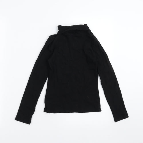 Matalan Girls Black   Basic T-Shirt Size 10 Years