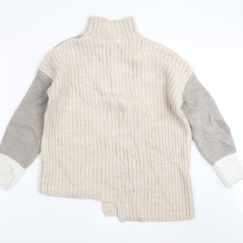 Marks and Spencer Womens Beige  Knit Pullover Jumper Size S  - Colour Block