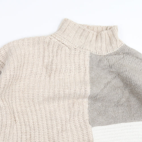 Marks and Spencer Womens Beige  Knit Pullover Jumper Size S  - Colour Block