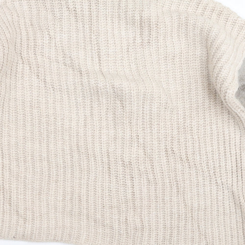 Marks and Spencer Womens Beige  Knit Pullover Jumper Size S  - Colour Block