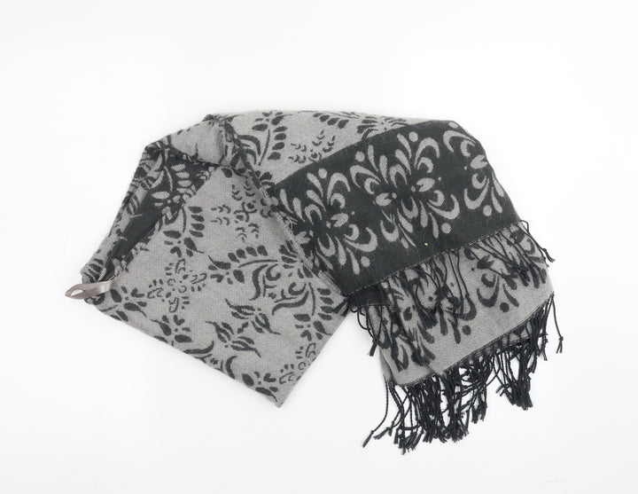 Preworn Womens Grey Floral   Shawl/Wrap