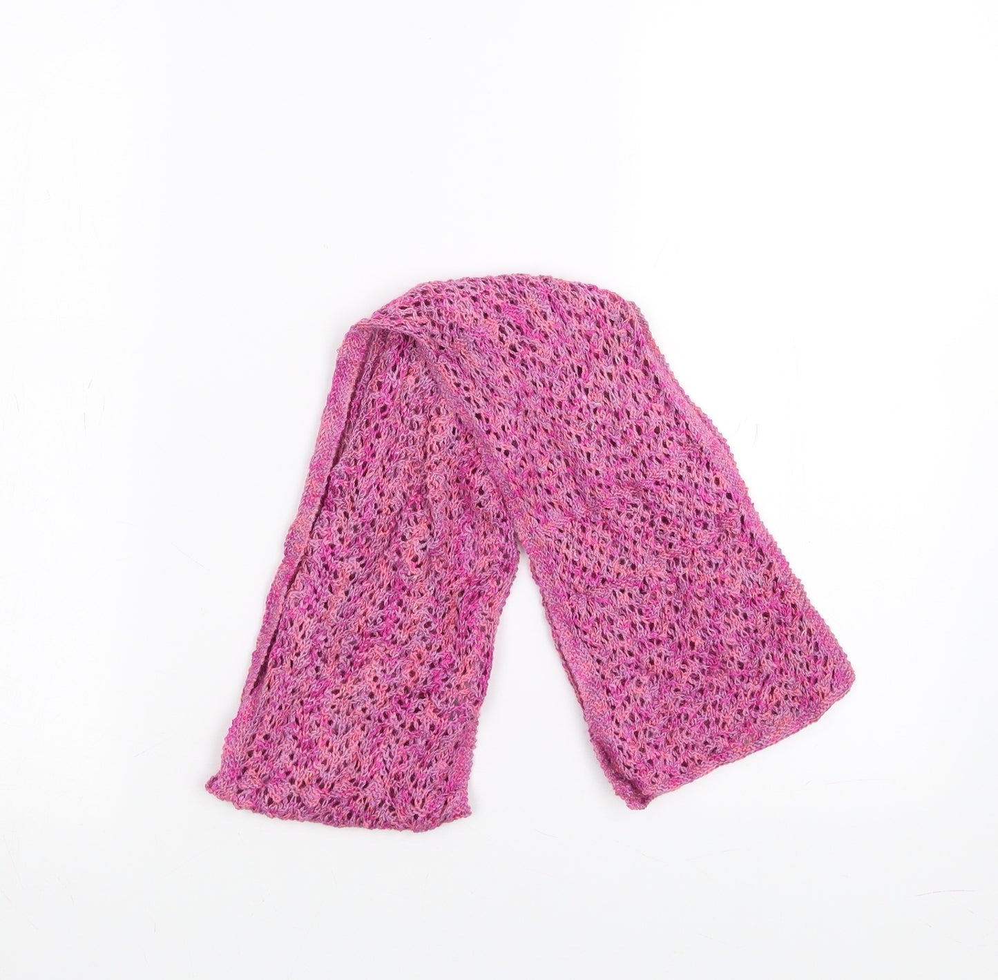 Preworn Womens Pink    Scarf   - open knit