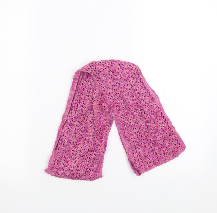 Preworn Womens Pink    Scarf   - open knit