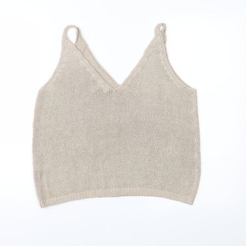 H&M Womens Brown   Vest Jumper Size S