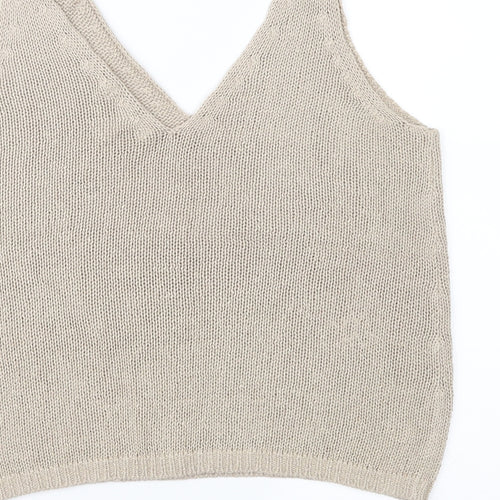 H&M Womens Brown   Vest Jumper Size S