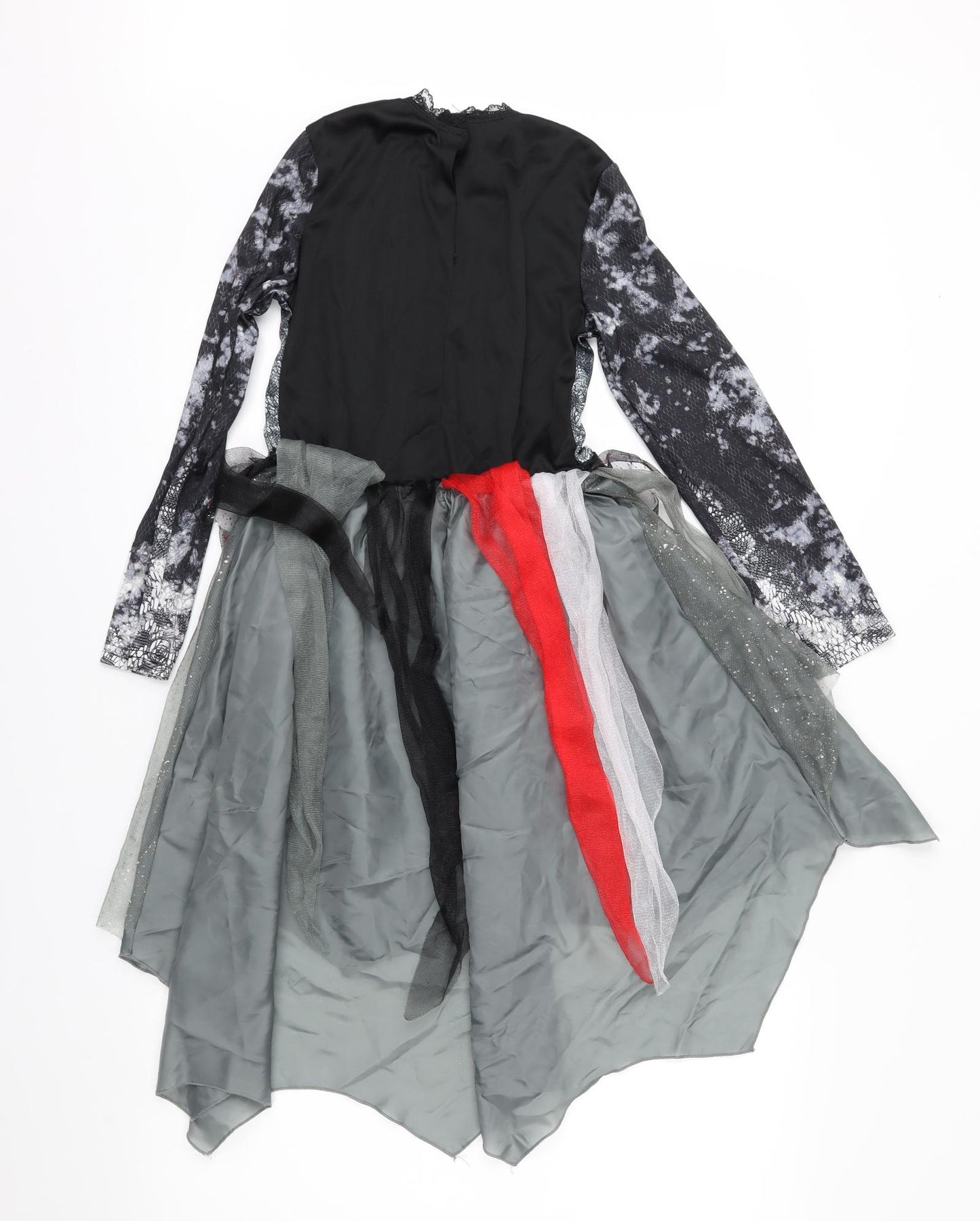 hallow scream Girls Grey Geometric  Fit & Flare  Size 10-11 Years  - Fancy Dress