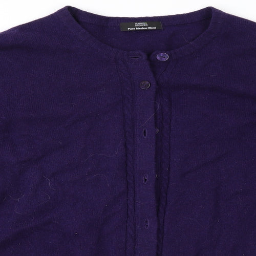 Marks and Spencer Womens Purple   Cardigan Jumper Size 20