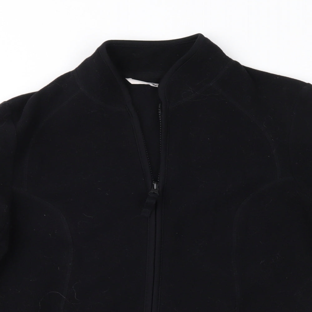 TU Womens Black  Fleece Jacket  Size 8